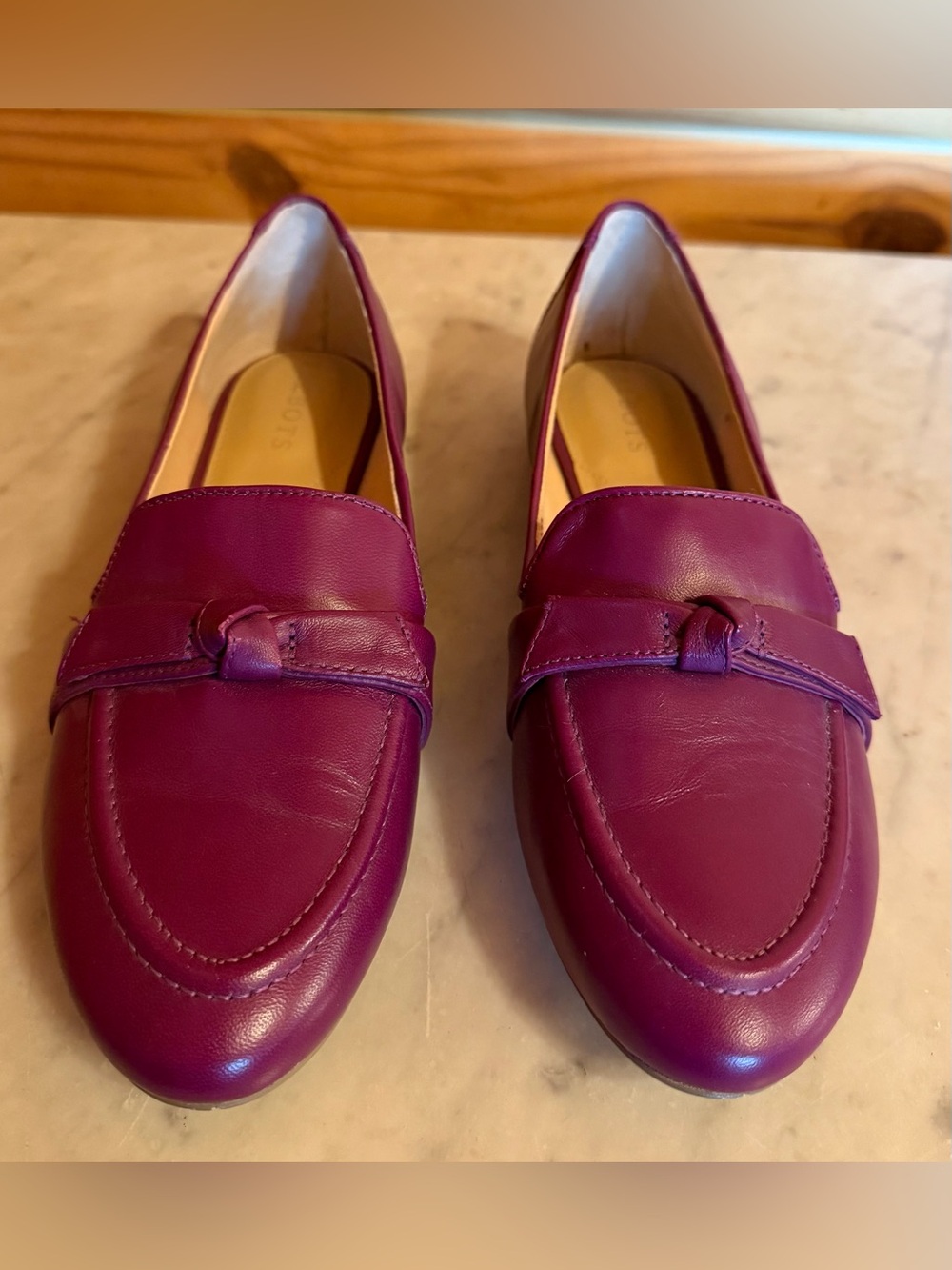 Talbots Women's Leather Loafers in Plum